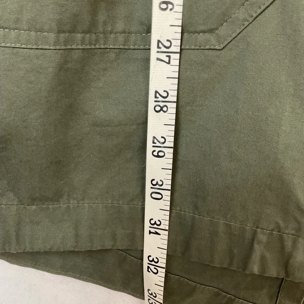 Love Tree Womens Olive Green Utility Anorak Military Hooded Field Jacket Medium